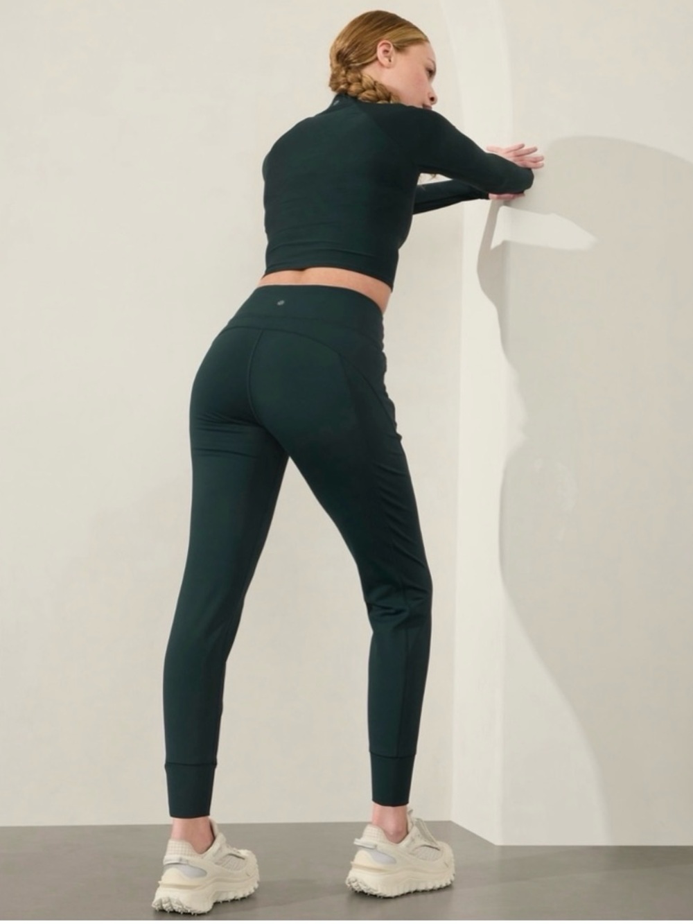 Athleta Rainer Emerald Green High-Rise Track Joggers - Picture 2 of 7